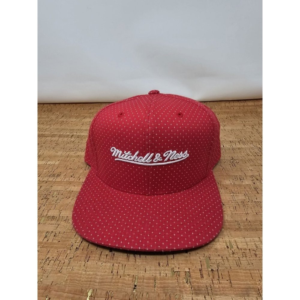 Mitchell &‎ Ness Hat Snapback Flatbrim Red Nwt